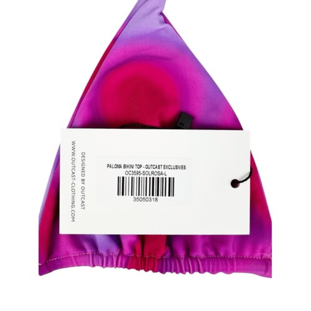 Outcast Swim Paloma Triangle Bikini Top Sol‎ Rosa Pink Red Size Large - Picture 5 of 7